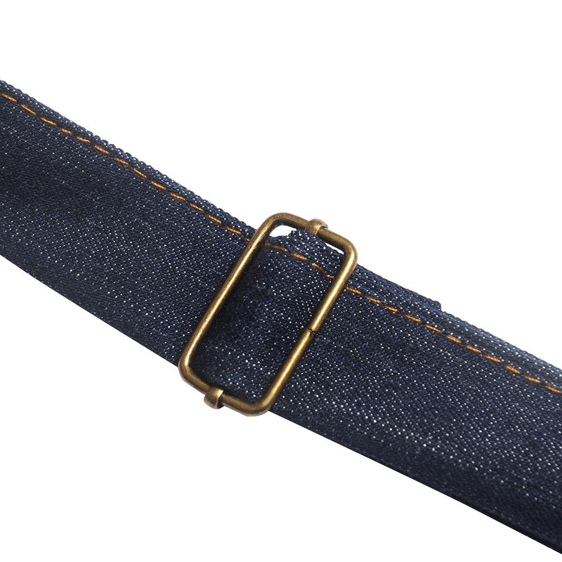 Dadidyc Denim Jean Tool Apron with 4 Pockets Waterproof Adjustable Canvas Lightweight Work Apron Blue - Image 3